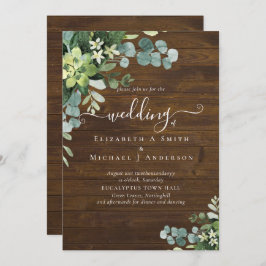 Eucalyptus Wedding Watercolor Vergy Convites