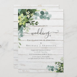 Eucalyptus Wedding Watercolor Vergy Convites