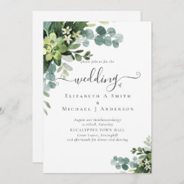 Eucalyptus Wedding Watercolor Vergy Convites