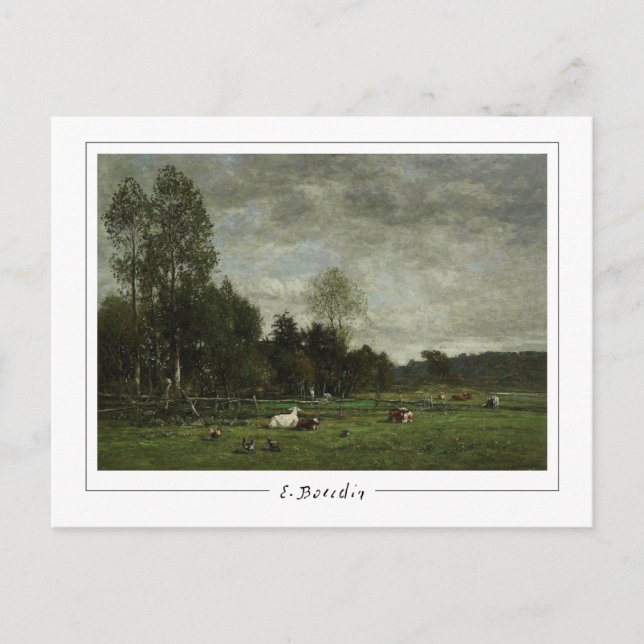 Eugène Boudin #27-2 - Cartão Postal de Arte (Frente)