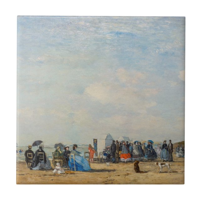 Eugene Boudin - Encontro na praia (Frente)