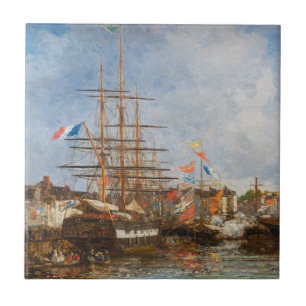 Eugene Boudin - Festival no Porto de Honfleur