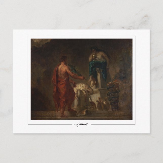 Eugène Delacroix #684 - Cartão Postal de Arte (Frente)