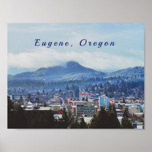 Eugene, Oregon Poster Art Impressão