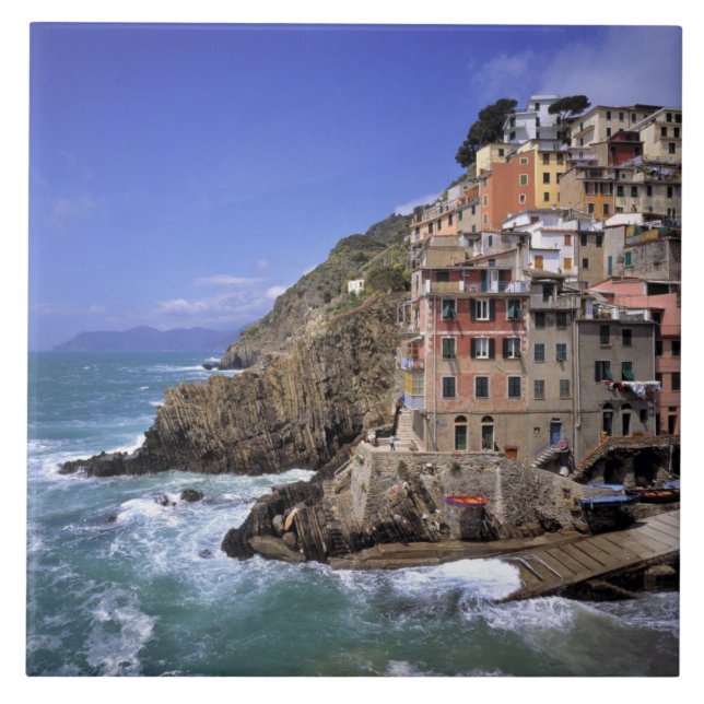 Europa, Itália, Riomaggiore. Riomaggiore é constru (Frente)
