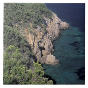 Europa, Itália, Toscana. Costa rochosa; Cala