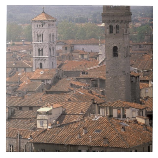 Europa, Itália, Toscana, Lucca, Panorama da cidade (Frente)