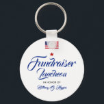 Evento ameaça patriótica | Chaveiro de Bandeira Am<br><div class="desc">Chaveiros ou pátios clássicos,  porém mínimos,  adaptados a um evento ou partido patriótico ao estilo americano. Um excelente para uma campanha política,  ou qualquer outro evento patriótico. Todos os elementos do design são desbloqueados e ajustáveis. Basta usar a função de personalização para fazer as alterações necessárias.</div>