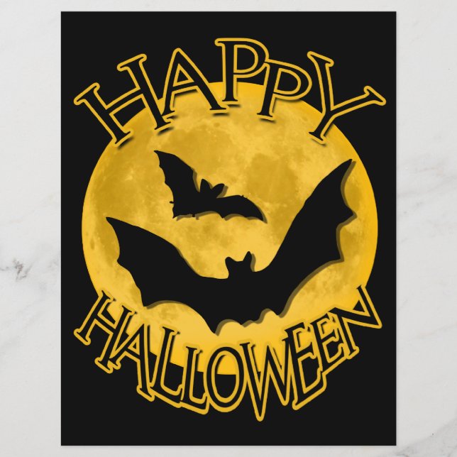 Evento de Dia das Bruxas e Folhetos de Festas (Frente)