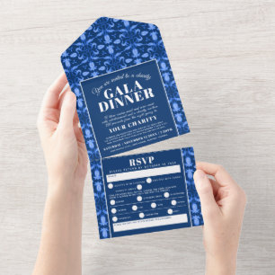 Evento de janto gala azul das estrelas da anca