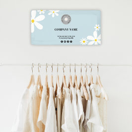 Evento de logotipo comercial da margarida branca a