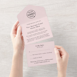 Evento de negócios RSVP de Logotipo Minimalista