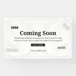 Evento Elegante Preto e Branco Coming Soon Simples