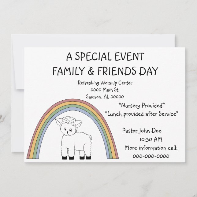 Evento Especial de Recolha de Convite à Igreja (Frente)