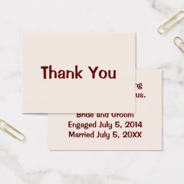 Evento Personalizado De Casamento Obrigado Cartões