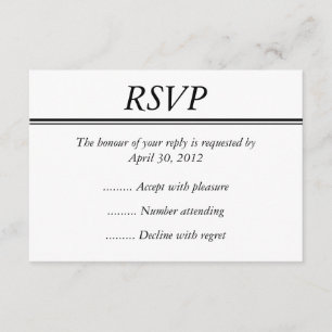 Evento Preto, Resposta, Resposta ou Cartão RSVP