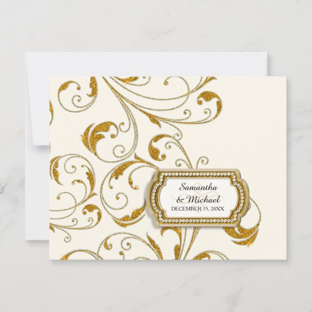 Evento RSVP Glam Old Hollywood Regence Black Tie (Frente)