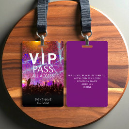Evento VIP de Acesso Total Personalizado  Crachá R