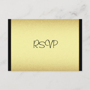 Eventos de Placa de Resposta RSVP Dourados Preto