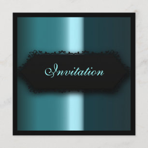 Eventos Legais Convite Preto Verde Azul Teal