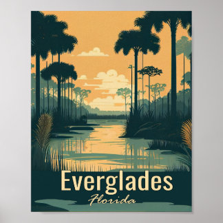 Everglades Minimalista Vintage Art Poster