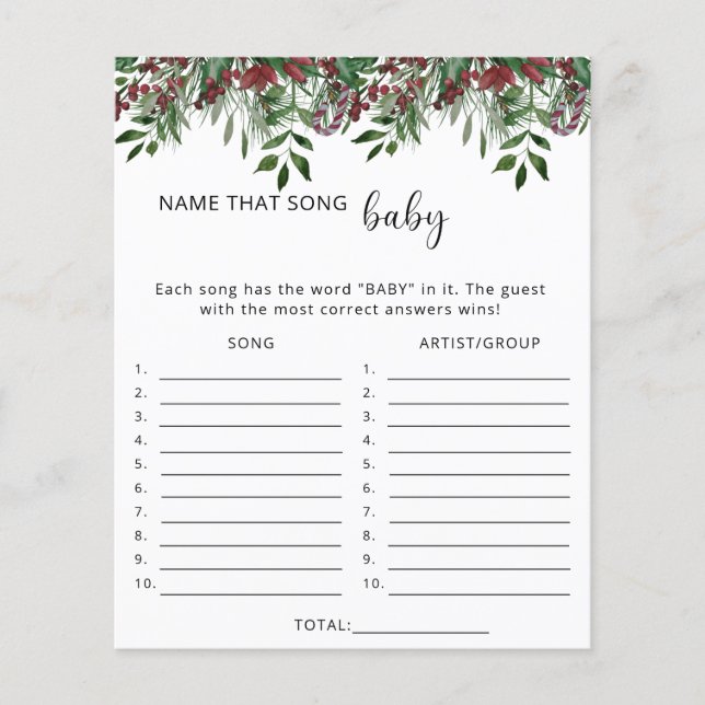 Evergreen Name, esse jogo de chá de fraldas de mús (Frente)