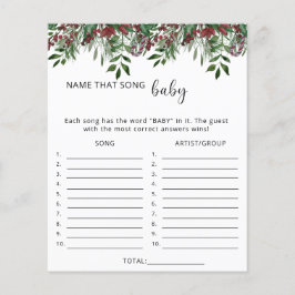 Evergreen Name, esse jogo de chá de fraldas de mús