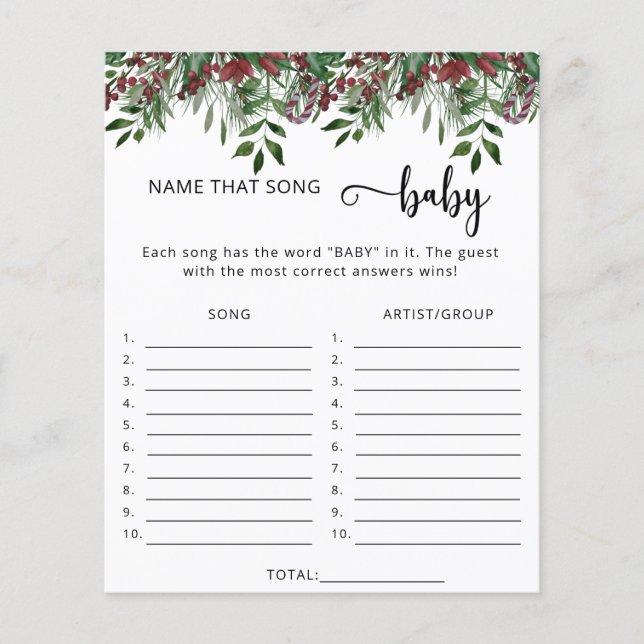 Evergreen Name, esse jogo de chá de fraldas de mús (Frente)