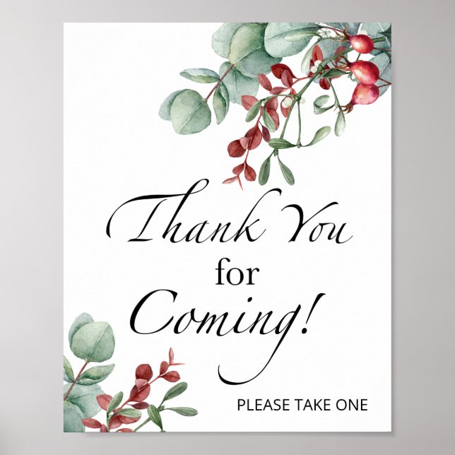 Evergreen Obrigado por vir Poster (Frente)