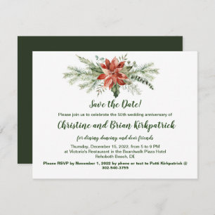 Evergreen Red Poinsettia Christmas - Patti K RSVP