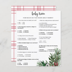 Evergreen Snow Baby Trivia   Jogo Chá de fraldas