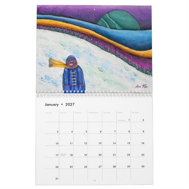 Everyhing era 2014 o calendário iluminado Anne (Jan 2027)