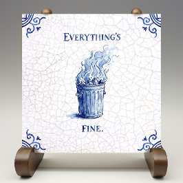 Everything's Fine Delft Blue Dutch Style 