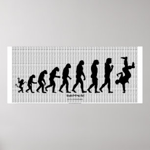 Evolução darwiniano do poster da arte do "RAPPER