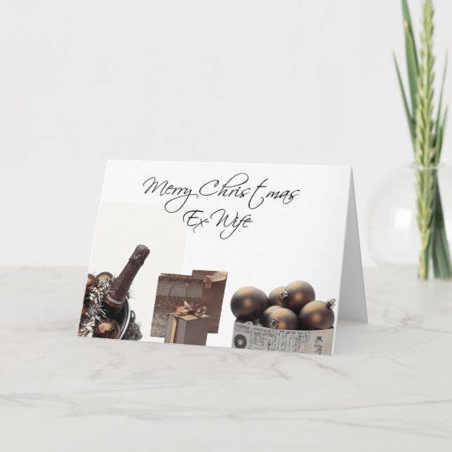 Ex-Esposa Cartão de Natal Feliz (Frente)
