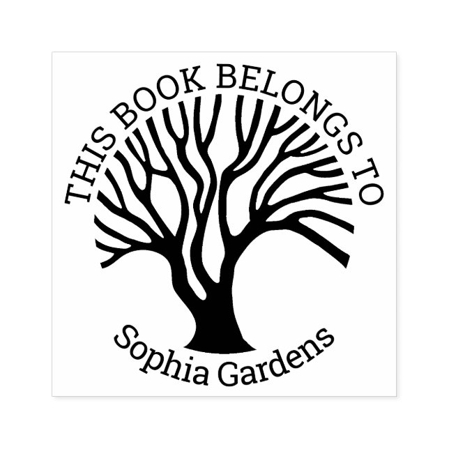 Ex Libris - Árvore salva-vidas 02v2 Carimbo de bor (Impressão)