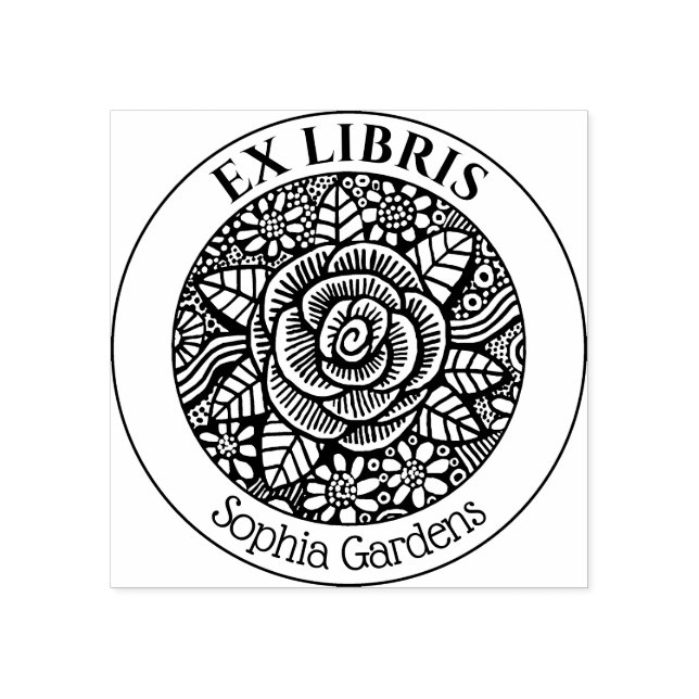 Ex Libris - Carimbo de Autopinagem de Desenho de R (Impressão)