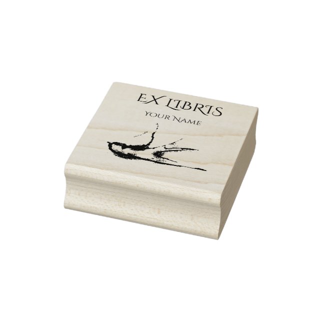 EX LIBRIS - Carimbo de Borracha para aves de engol (Carimbo)