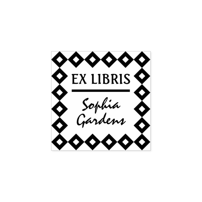 Ex-Libris Carimbo Moderno de Borracha (Impressão)
