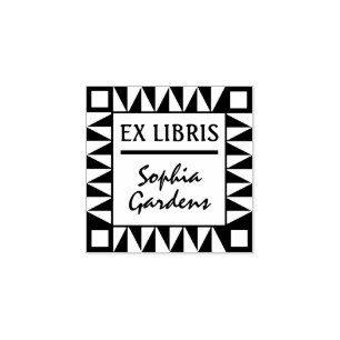Ex-Libris Carimbo Moderno de Borracha