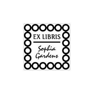 Ex-Libris Carimbo Moderno de Borracha
