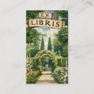 Ex Libris de Jardim Vintage Cartão de Visita de Ne