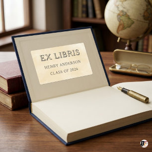Ex Libris Personalizado Etiqueta de Livro Pergamin