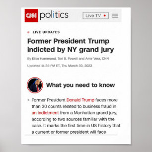 Ex-Presidente Trump Indicado Poster