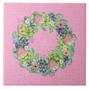 Exaustor Floral de Aquarela Suculta a Rosa