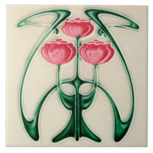 Excelente Arte Nouveau, Design, Azulejo de cerâmic