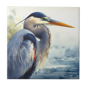 Excelente Blue Heron Wildlife Wetlands Bird Art Na