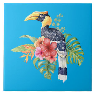 Excelente de aquarela tropical e flores