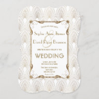 Excelente de Hollywood Gatsby White Convite de cas