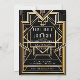 Excelente Gatsby Inspirou Convite de Casamento